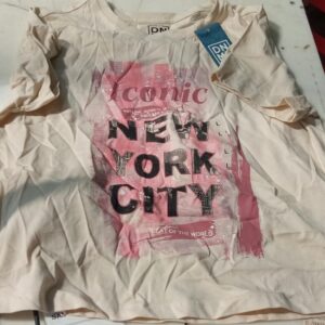 Dnmx Peach Colour Printed T Shirt For Women Size L