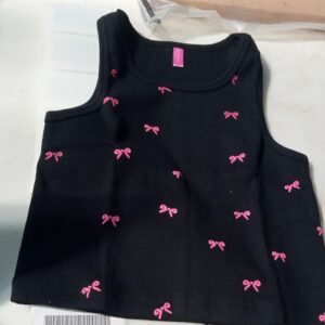 Women S Black Printed Crop Top Sizze S