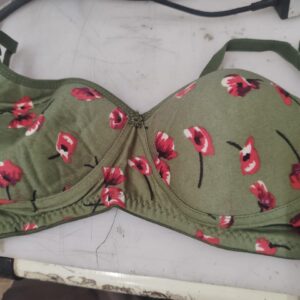 Lingerie Green Printed Padded Bra For Women Size 30