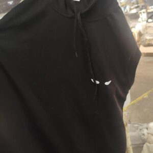 Black Color Hooded Sleeveless T Shirt For Men Size M