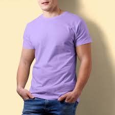 Purple Colour T Shirt For Men Size L