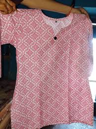 Stylelist Pink Printed Kurti For Girls And Women 36