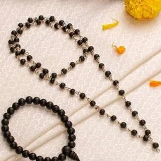 Silver Karungali Mala 6Mm Karungali Bracelet