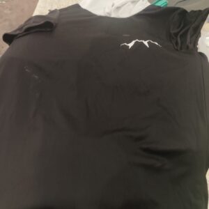 Black And White Color Half Sleeve Hoodie T Shirt For Men Size M