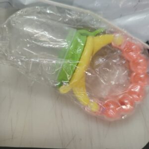 Green And Yellow Mom Silicone Fresh Fruit Feeder Nibbler