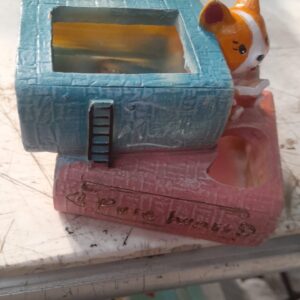 Dog Shape Reading Book Multipurpose Succulent Flower Pot Pen Holder Multicolour