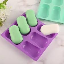 Silicone Purple Soap Mold 6 Pcs