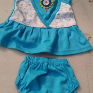 Blue Colour Frock Set For Kids Size Nb
