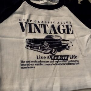 White And Blue Crop Top For Women Size S