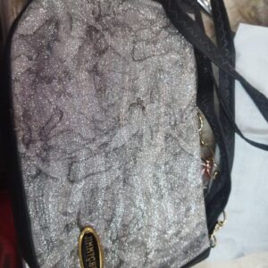 Black And Silver Sling Bag For Women