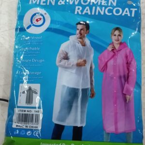 Men And Women Rain Coat Size L Color Gray