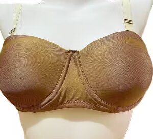 Women TShirt Lightly Padded Bra Beige Color Skin Size S