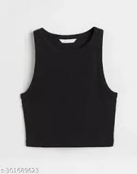 Black Color Tank Top For Women Size M