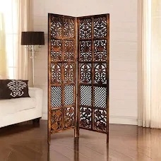 Wooden Room Divider Partition Foldable Wood Screen Separator For Living Room Size 70X20 Inch