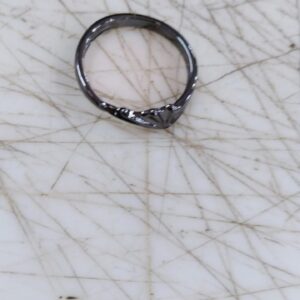 Black Silver Fancy Ring For Women