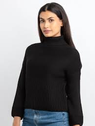 Black Color High Neck For Women Size S