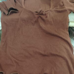Brown Colour Crop Top For Women Size M