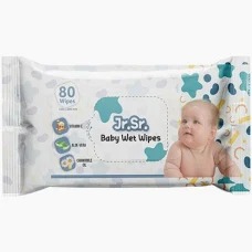 Jr Point Sr Point Baby Wipes With AloeVera And Chamomile Oil Pack Of 1 80 Sheets