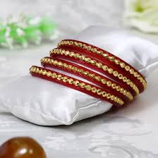 Barry Collections Gold Plated Bangles Set Women Pack Of 4 Bangles Size 2 Point 8