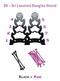 Multi Layer Display Stand 4 Tier Bangle Bracelet Organiser Decorative Floral Top Black Red