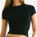 Womens Black Crop Top Size M