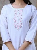 Women Kurte White Color Size L