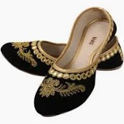 Women Juti Golden And Black Color Size 9