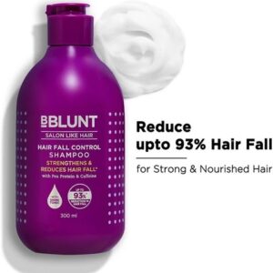 Bblunt Hair Fall Control Shampoo For Stronger With Pea Protein Caffeine 300Ml