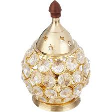 Brass Crystal Akhand Jyot Matki Diya 1Pc