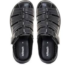 Khadims Softouch Black Casual Fisherman Sandal For Men Size 11