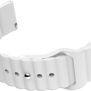 Watch Strap Silicone Belt 20Mm Color White