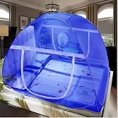 Blue Colour Mosquito Net Double Bed