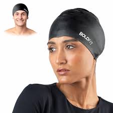Boldfit Swimming Cap For Men Silicone Swimming Caps