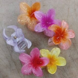 Flower Hair Clutcher Pack Of 6 Colour Multi