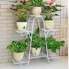 6 Tyre White Color Pot Stand
