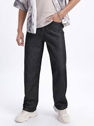 Glitchez Men Baggy Jeans Black Size 32