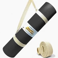 Boldfit Yoga Mat Black Size 183X61X1 Cm