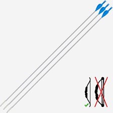 Decathlon Archery Steel Arrows Discovery 100 Pack Of 3
