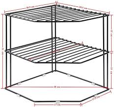 Steel Stainless Steel Multipurpose 3 Tier Kitchen Corner Rack