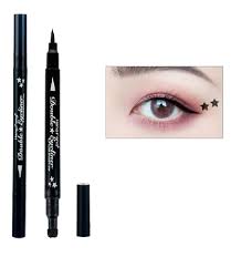 Facejewel 2In1 Magic Blossom Super Black Eyeliner Wing Star Stamp Eyeliner 2 G Black