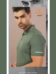 Sport Sun Men Solid Polo Neck Polyester Pista TShirt Size L