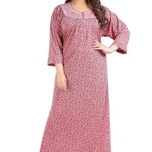 Women Multicolour Hosiery Cotton Nighty Size Xxl