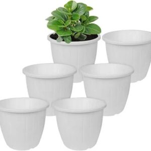 Plastic Flower Pots Set Of 6 Pcs