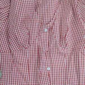 Women Check Top Color Red And White Size S