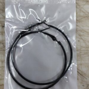 Jumbo Hoop Earrings Color Black