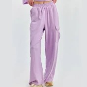 Cover Story Lilac Color Wide Trouser For Women Size 28