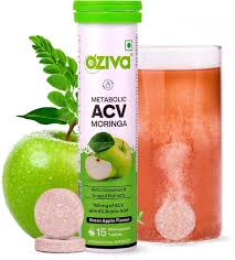 Oziva Acv Green Apple Flavour Moringa Tablets 15 Pcs