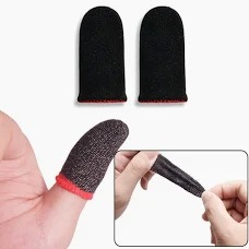 Mobile Gaming Finger Sleeve Black 2 Pair