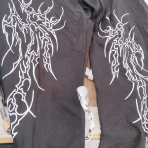 Wild Verrue Black Color Printed Track Pant For Man Size Xl