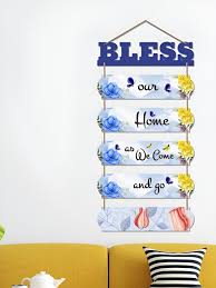 Apparel A Vibes Blue Pink Bless Printed Hanging Wall Decor